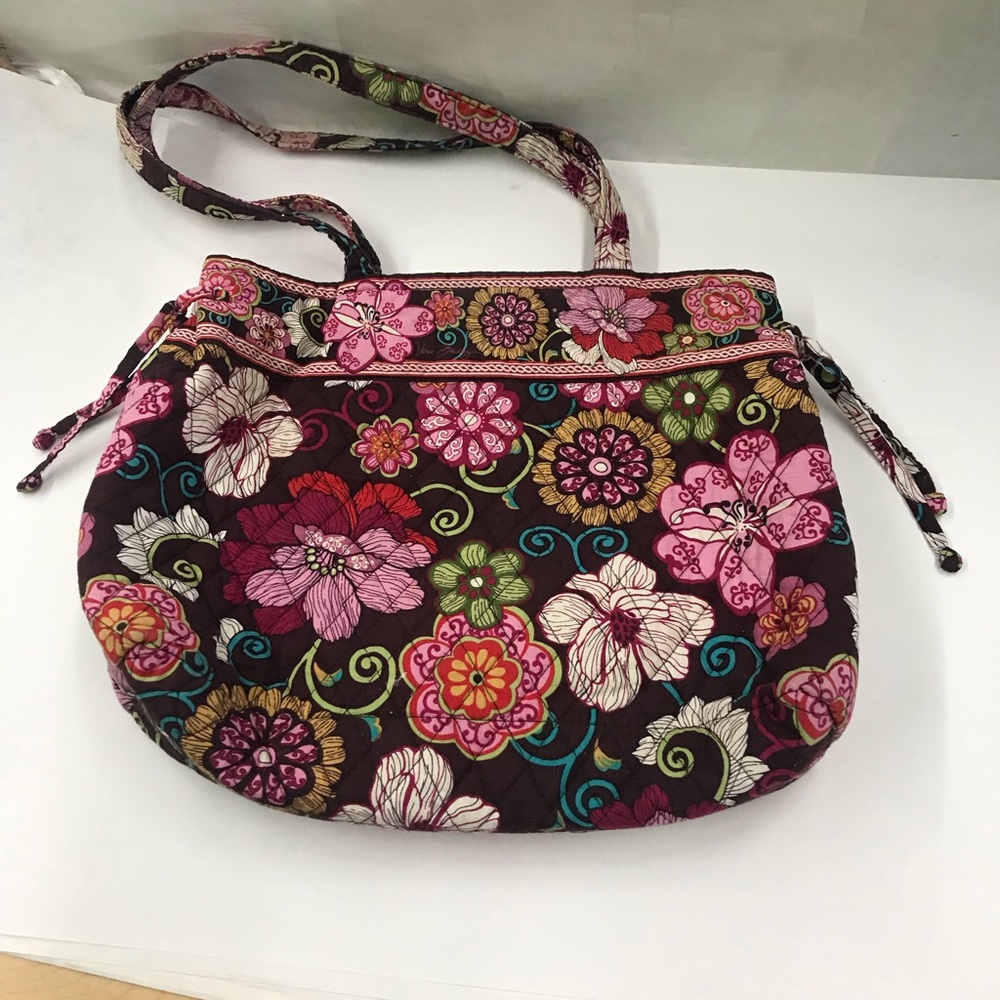 Vera Bradley flower print purse with matching wallet - Picture 3 of 8